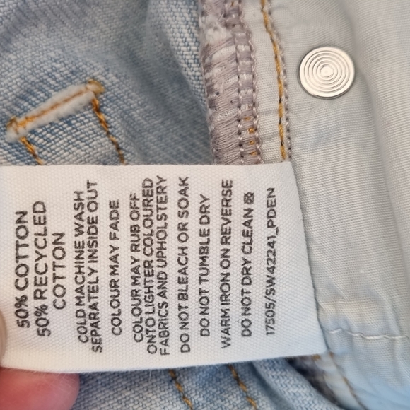 Glassons, blue denim high waist jean shorts, size 10 - Picture 7 of 7